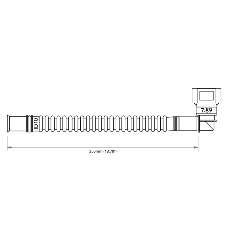 Paagisisene kütusevoolik 350mm SAE 7.89 90° – ID8