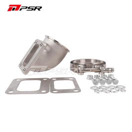 Pulsar PSR 90 Degree Elbow Adapter T3 / T4 3" V-Band Stainless Steel Main image
