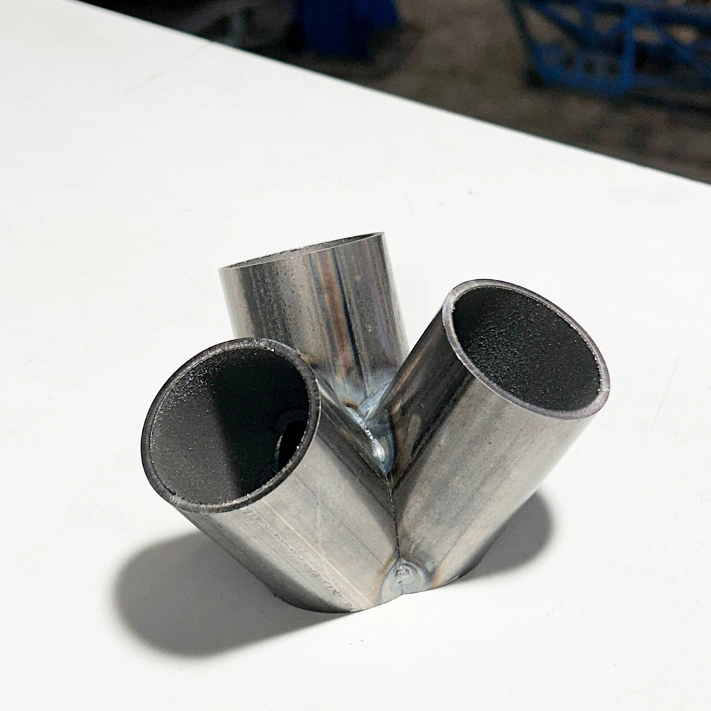 3-in-1 DIY turbo väljalaskekollektori merger must teras