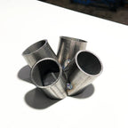 4-in-1 DIY turbo väljalaskekollektori merger must teras