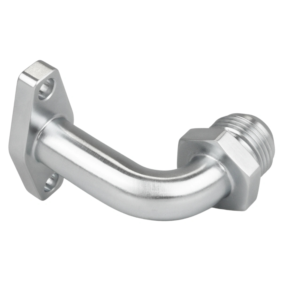 Oil return flang - AN12 long 90° Steel