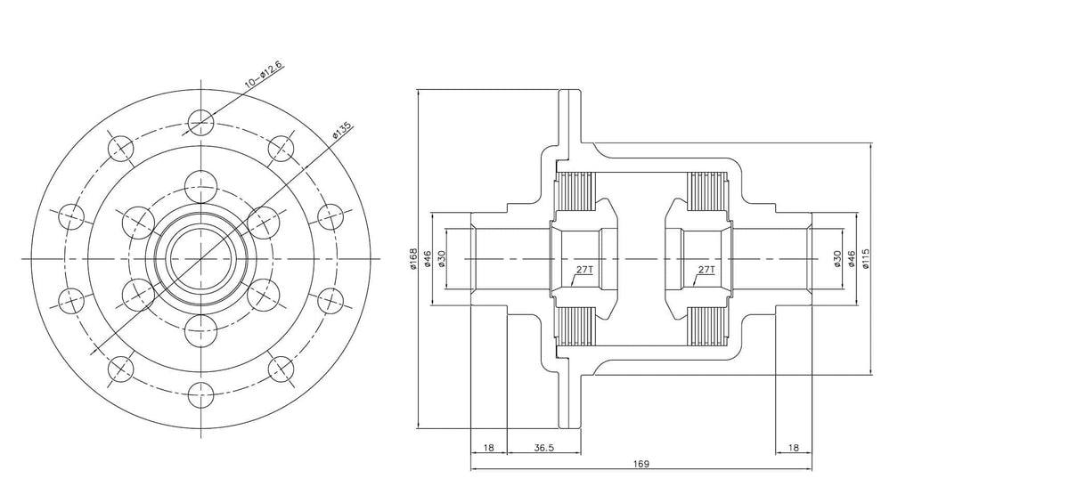 Tenaci LSD diferentsiaal – TBM-502 BMW E90 335i 188L 54,6mm