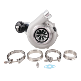 Turbocharger Pulsar PSR 5855G 770HP .49 2.5" V-Band inlet 3" V-Band outlet IWG Ball Bearing Peamine pilt