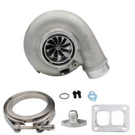 Turbocharger Pulsar PSR 7975G Compact 1450HP 1.01 T4 Twin Scroll Inlet 4" V-Band Outlet Ball Bearing Peamine pilt