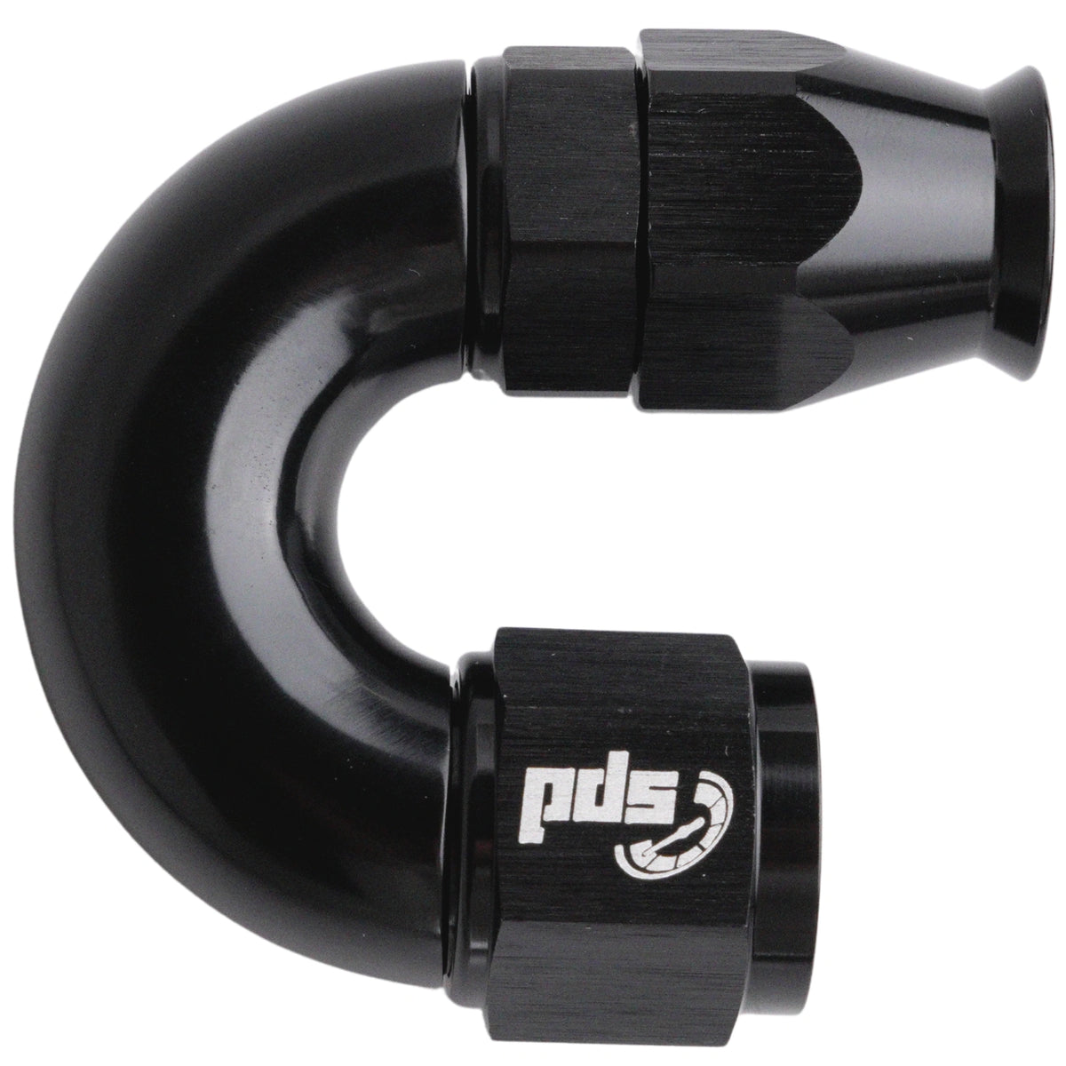 AN12 hose end 180 ° Full flow PTFE