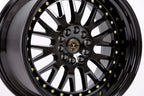 59North D-003 – Gloss Black / Gold Rivets