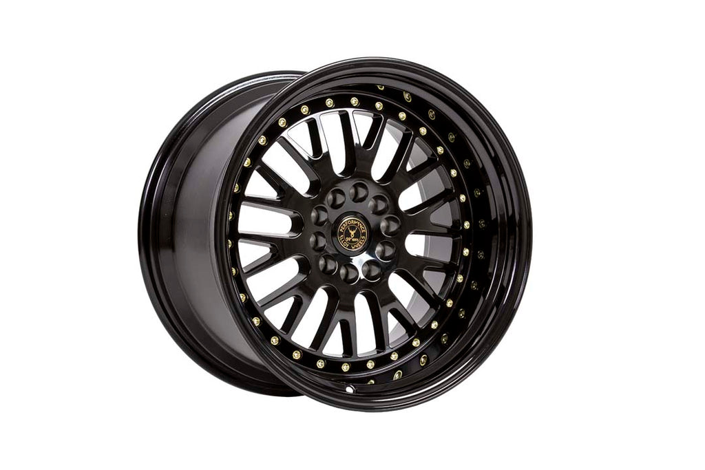 59North D-003 – Gloss Black / Gold Rivets