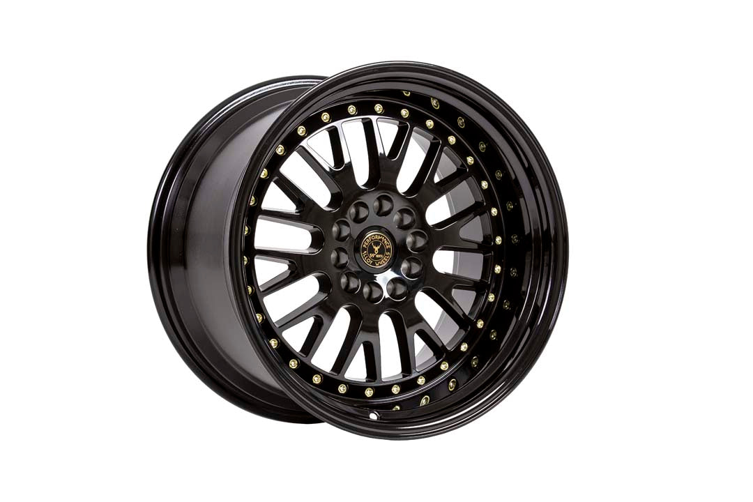59North D-003 – Gloss Black / Gold Rivets