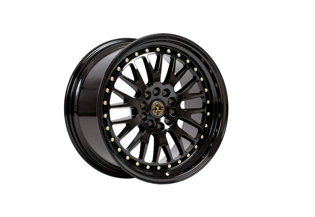 59North D-003 – Gloss Black / Gold Rivets