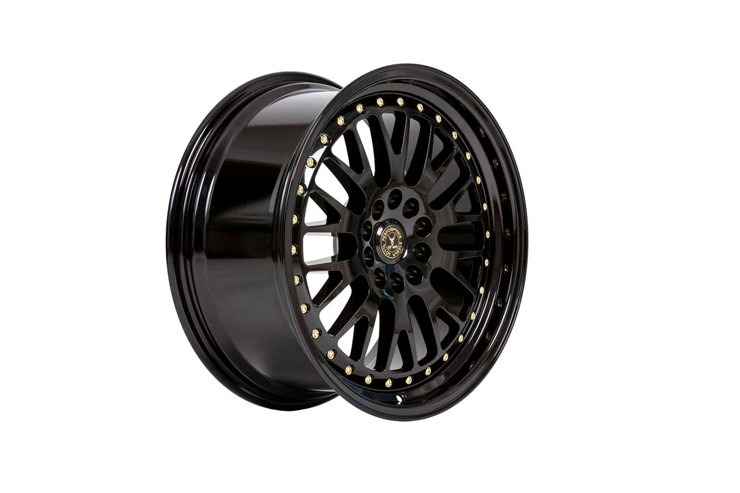 59North D-003 – Gloss Black / Gold Rivets