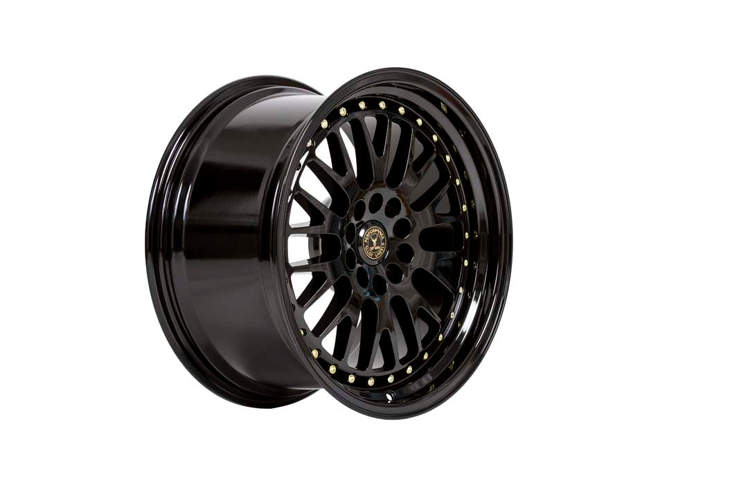 59North D-003 – Gloss Black / Gold Rivets
