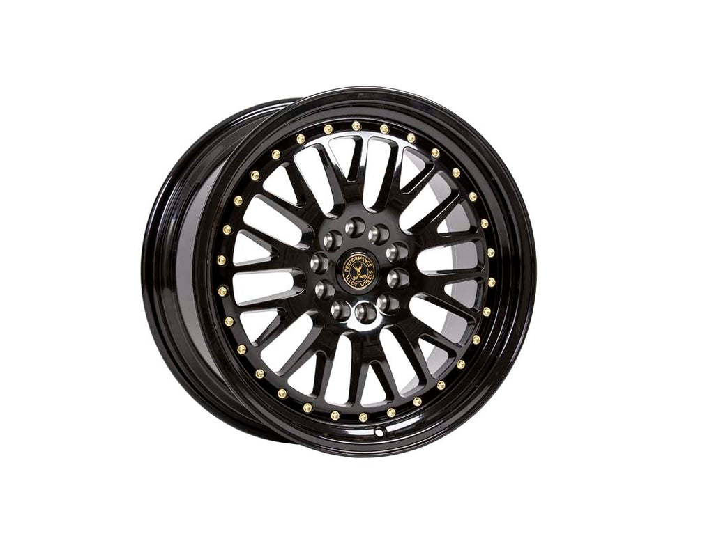 59North D-003 – Gloss Black / Gold Rivets
