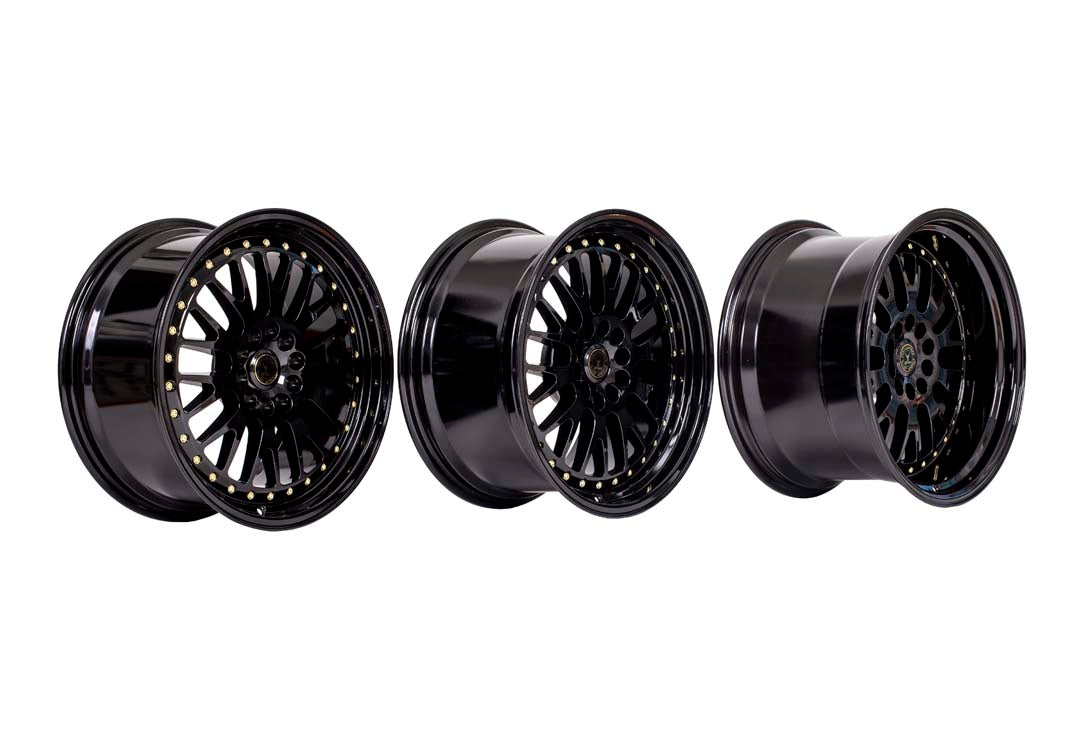 59North D-003 – Gloss Black / Gold Rivets Secondary image