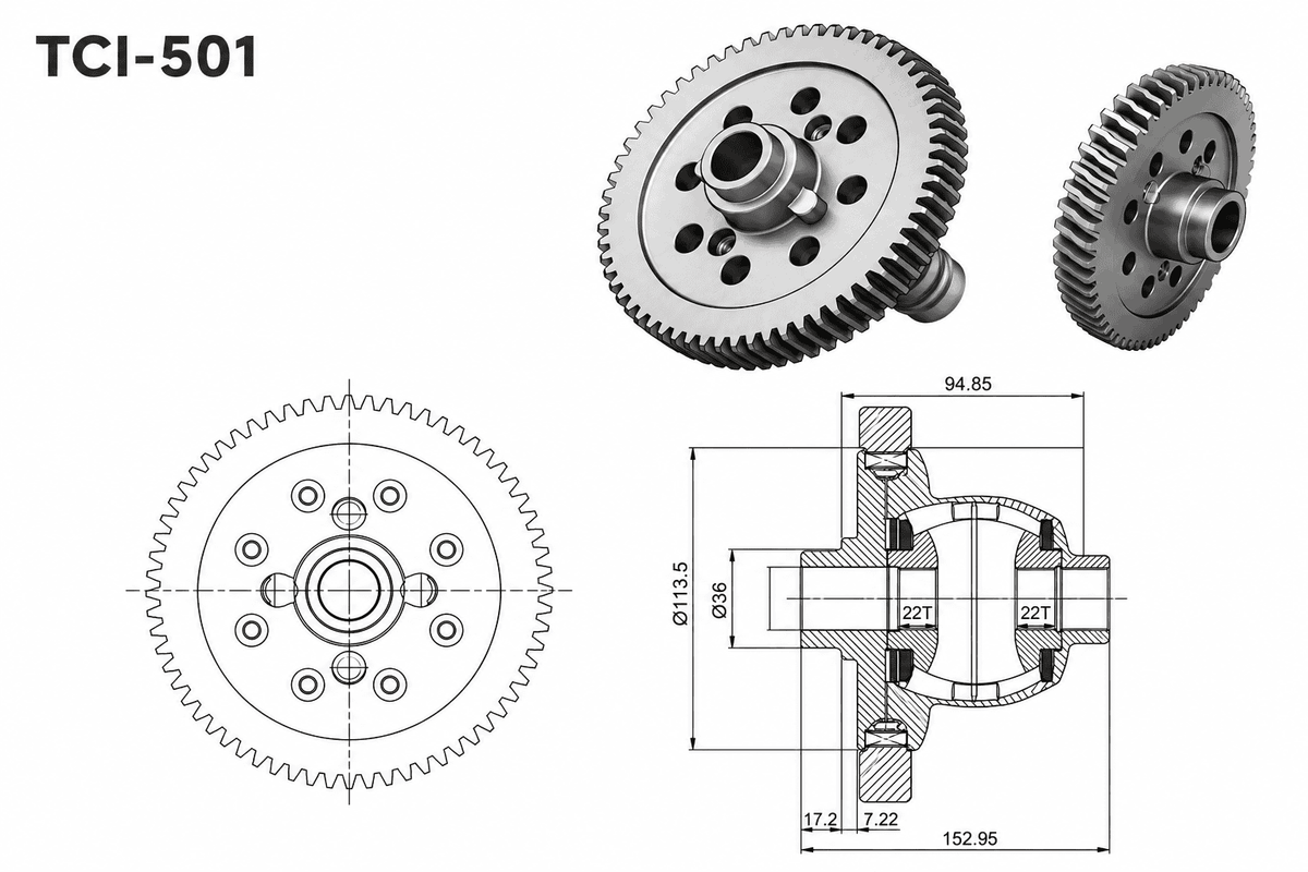 Tenaci LSD lamelldiferentsiaal – Peugeot 206 1,6L 04, ülekanne 4:28