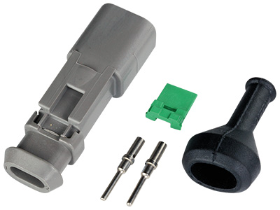Connector 2-pin DT series female with boot