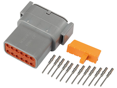 Connector 12-pin DTM series Female Peamine pilt