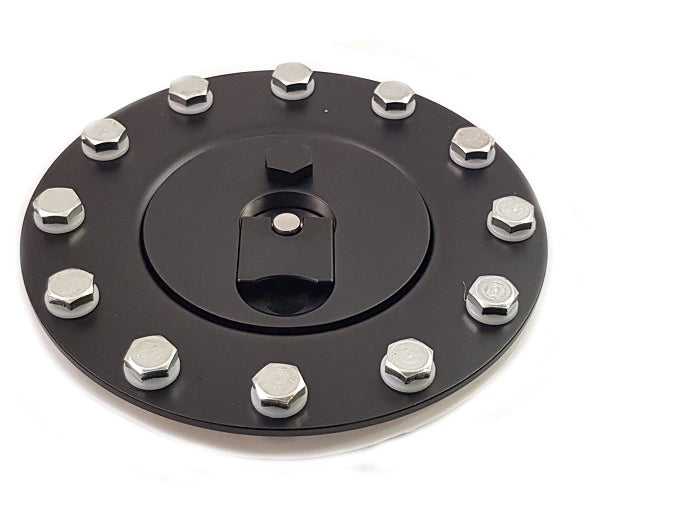 Billet fuel cap to suit fuel cell Black Main image