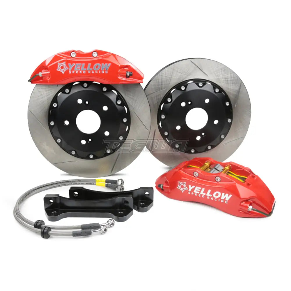 Yellow Speed Racing YSR 330mm Slotted Disc 6 Pot Front Big Brake Kit BBK YSCPF6b Honda Integra Type R DC5 01-06